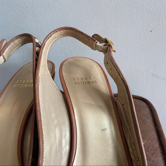 Stuart Weitzman • Leopard Print Raffia Wedges - Picture 5 of 8